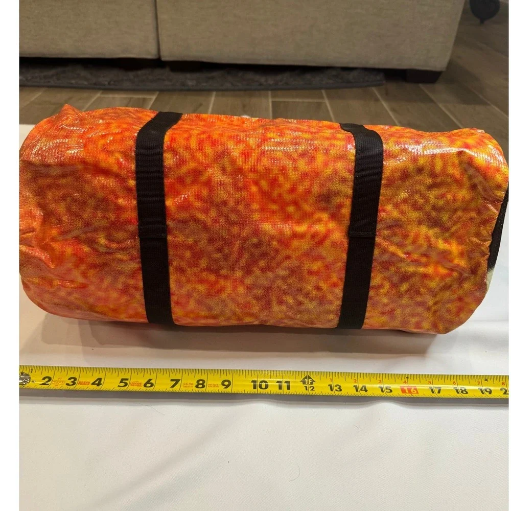 Rareform Duffel Bag Unisex Medium Orange Yellow New Repurposed‎ Billboard Vinyl
